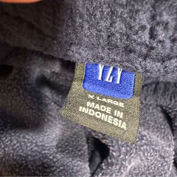 Yeezy Gap Polar Fleece Joggers Wide Leg Zip Ankle Navy Blue  Sz XL NWT - Picture 2 of 13